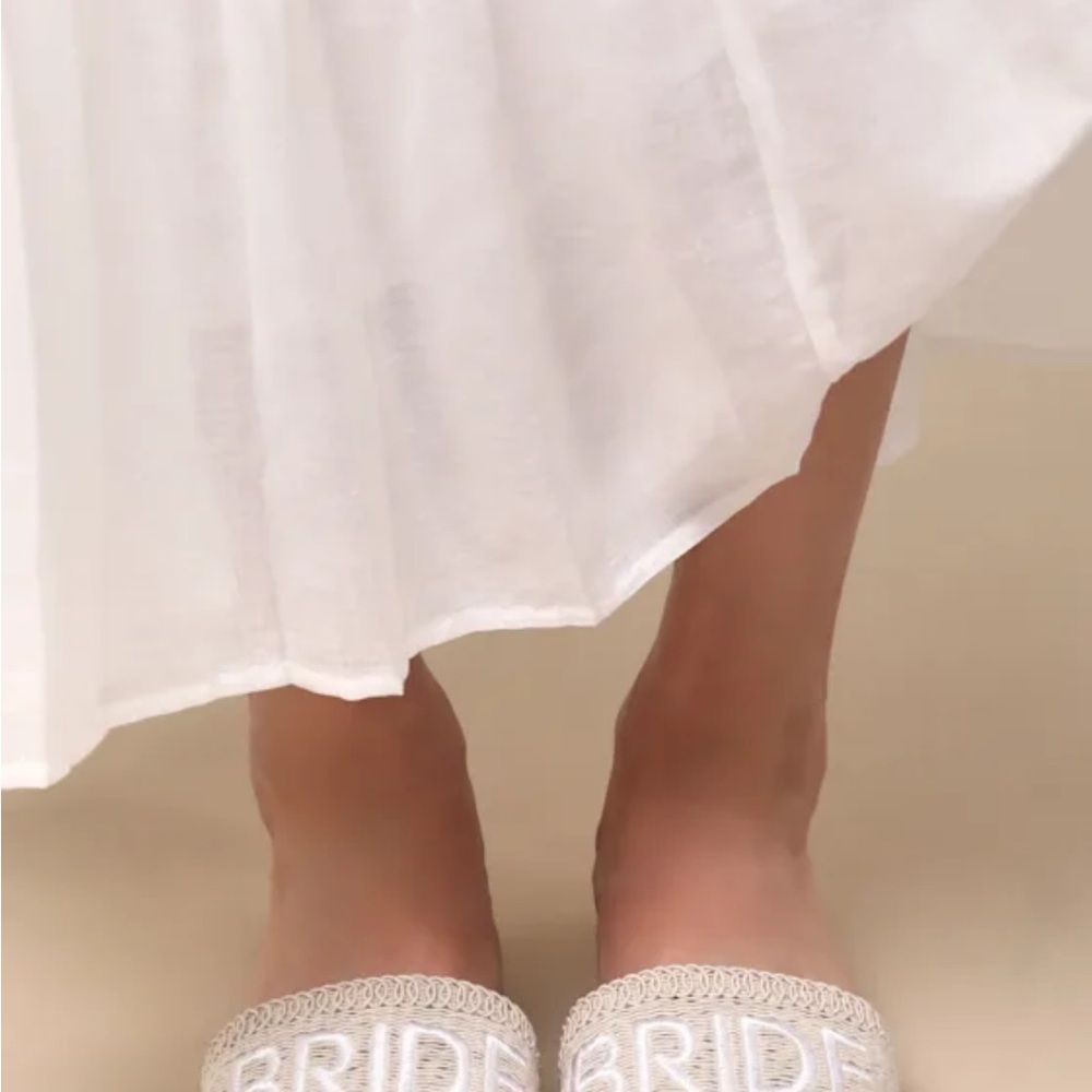 Lulu's White Bride Sandals
